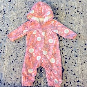 Carters fleece one piece. Size 0-3 months.